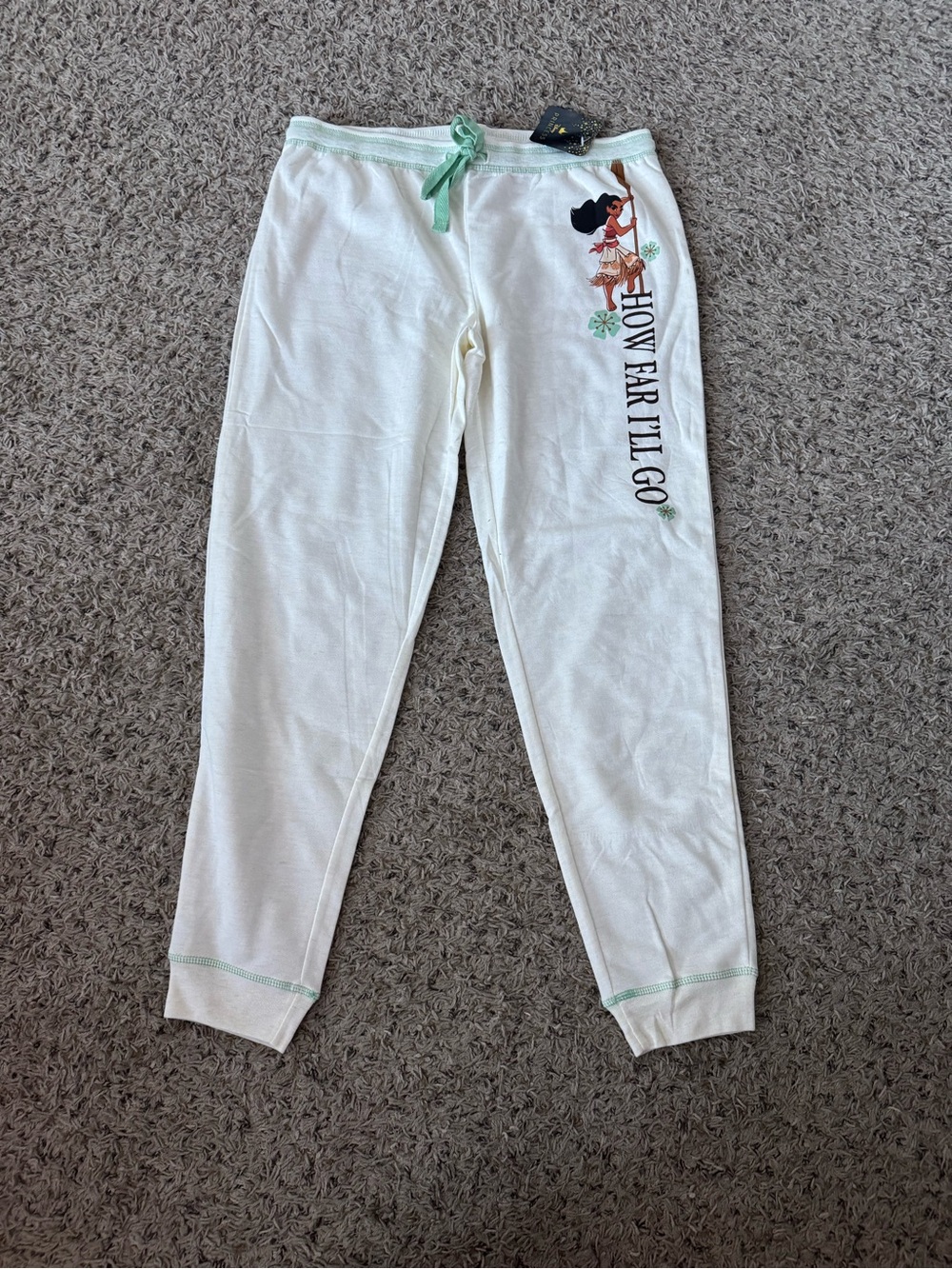 Disney White Joggers Moana